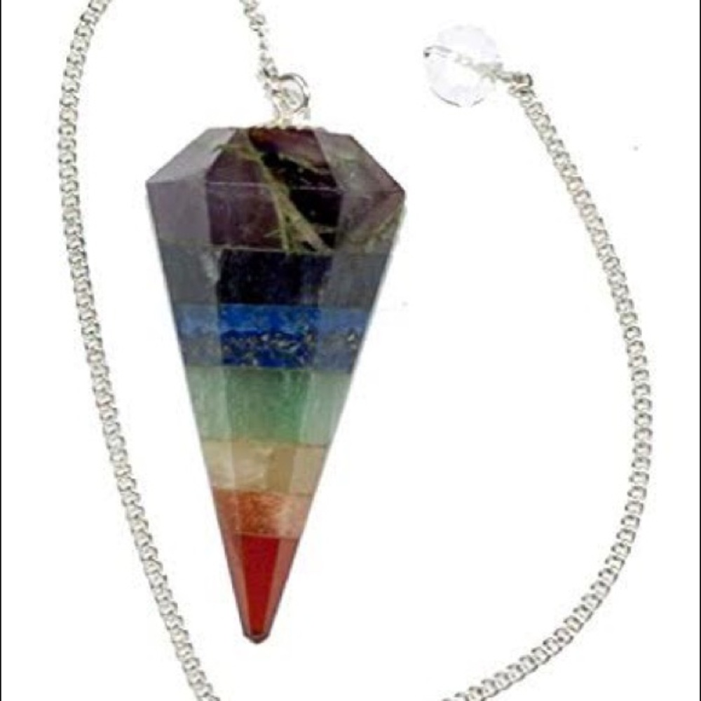 GENUINE 7 Chakra Bonded Layered Pendulum